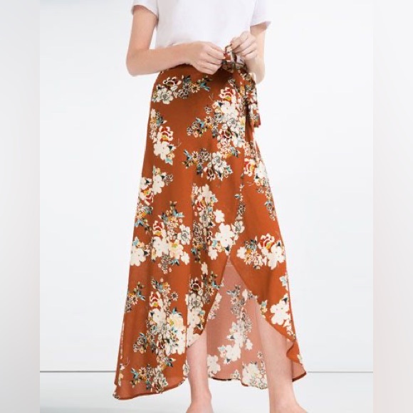 ZARA floral wrap maxi skirt - Picture 5 of 5